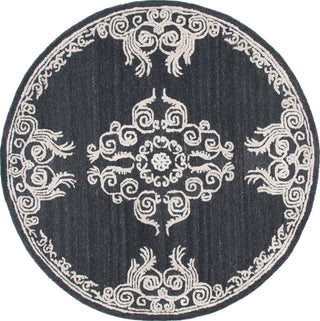Safavieh Glamour GLM604Z Black / Ivory Area Rug Round