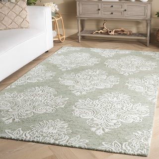 Safavieh Glamour GLM619W Assorted / Sage Area Rug Room Scene