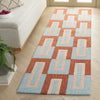 Safavieh Genre GRE102 Light Blue / Rust Area Rug Room Scene Feature