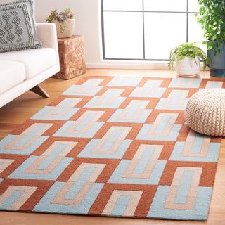 Safavieh Genre GRE102 Light Blue / Rust Area Rug