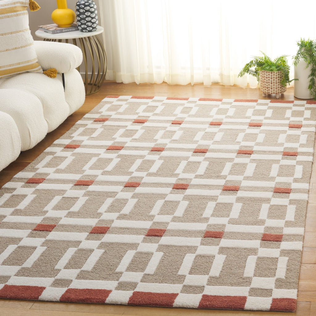 Safavieh Genre GRE502B Ivory / Beige Area Rug Room Scene Feature