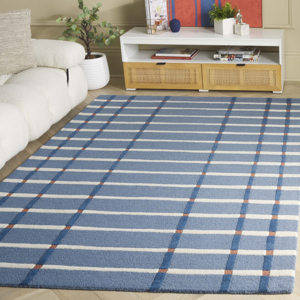 Safavieh Genre GRE602M Blue / Ivory Area Rug Room Scene Feature