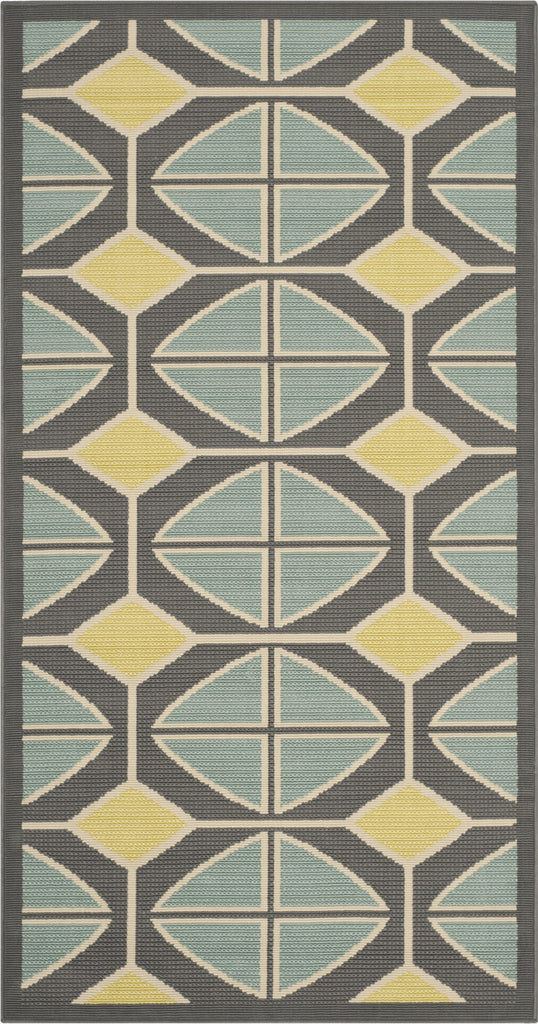 Safavieh Hampton HAM510 Dark Grey / Light Blue Area Rug main image