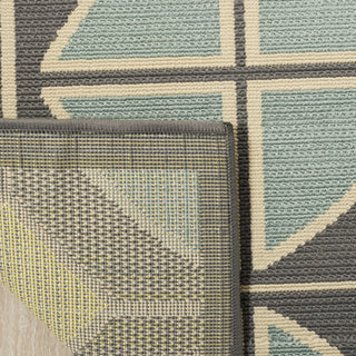 Safavieh Hampton HAM510 Dark Grey / Light Blue Area Rug Backing