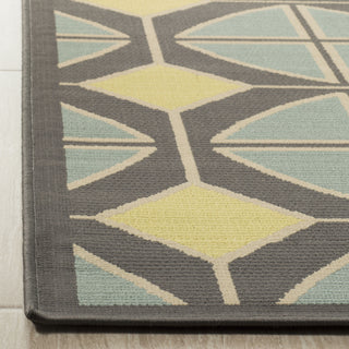 Safavieh Hampton HAM510 Dark Grey / Light Blue Area Rug Detail