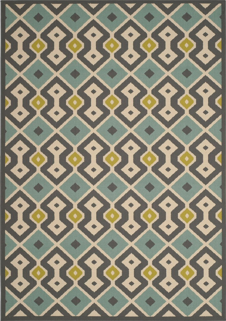 Safavieh Hampton HAM511 Dark Grey / Light Blue Area Rug