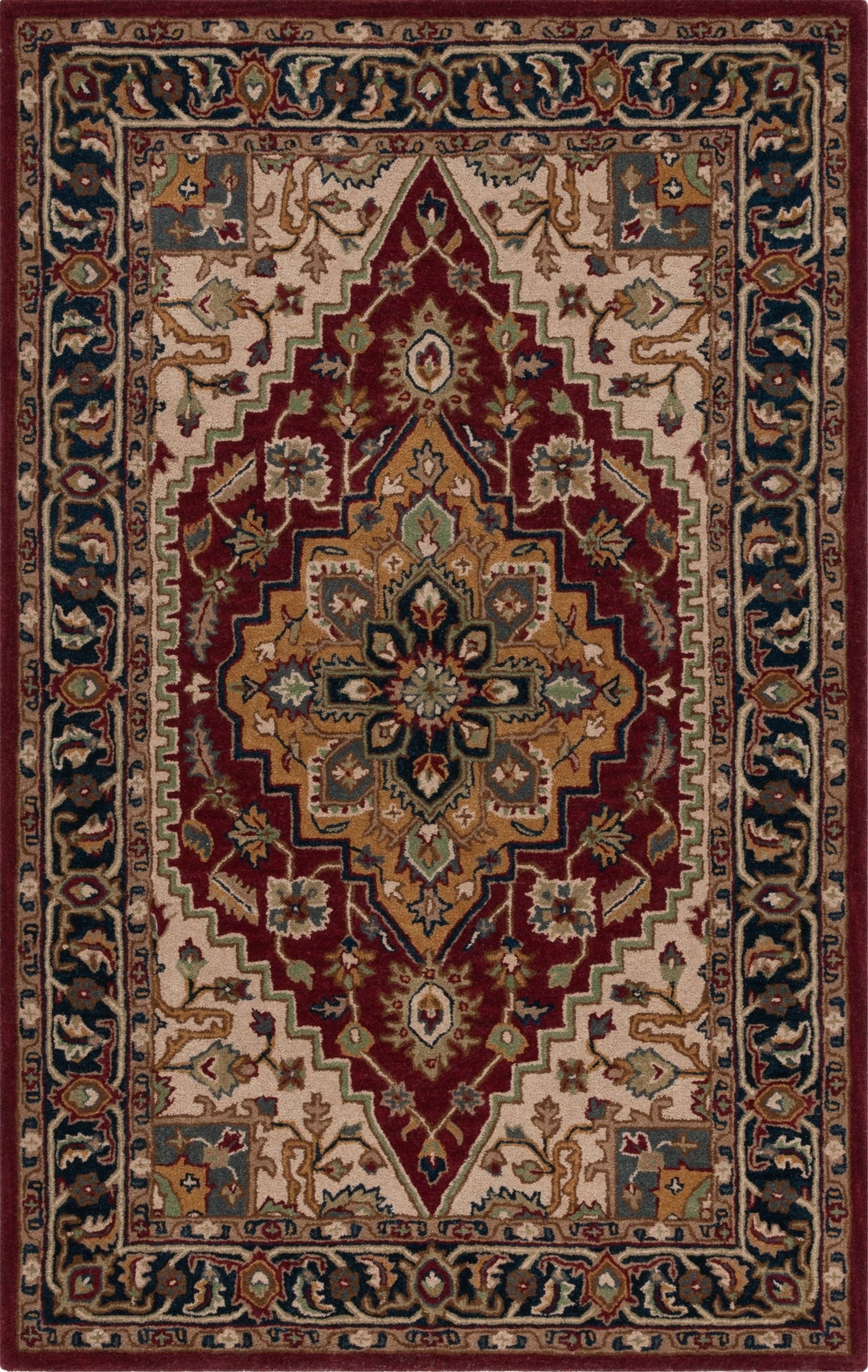 Safavieh Heritage HG225Q Red / Ivory Area Rug main image