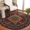 Safavieh Heritage HG225Q Red / Ivory Area Rug Room Scene Feature