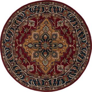 Safavieh Heritage HG225Q Red / Ivory Area Rug Round