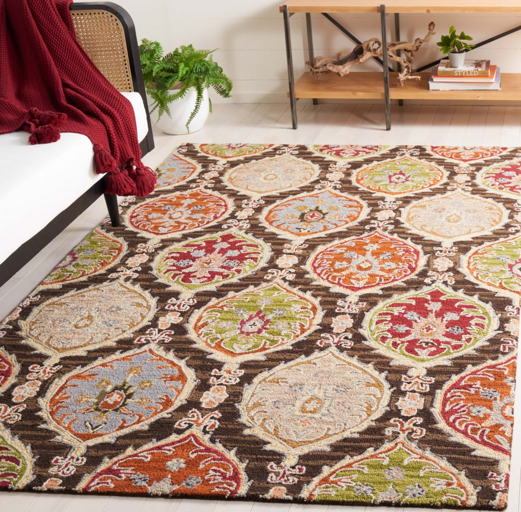 Safavieh Heritage HG230Q Red / Green Area Rug Room Scene Feature