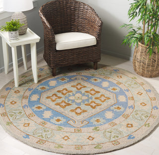 Safavieh Heritage HG231X Green / Ivory Area Rug Room Scene Feature