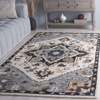 Safavieh Heritage HG552F Ivory / Grey Area Rug Room Scene Feature