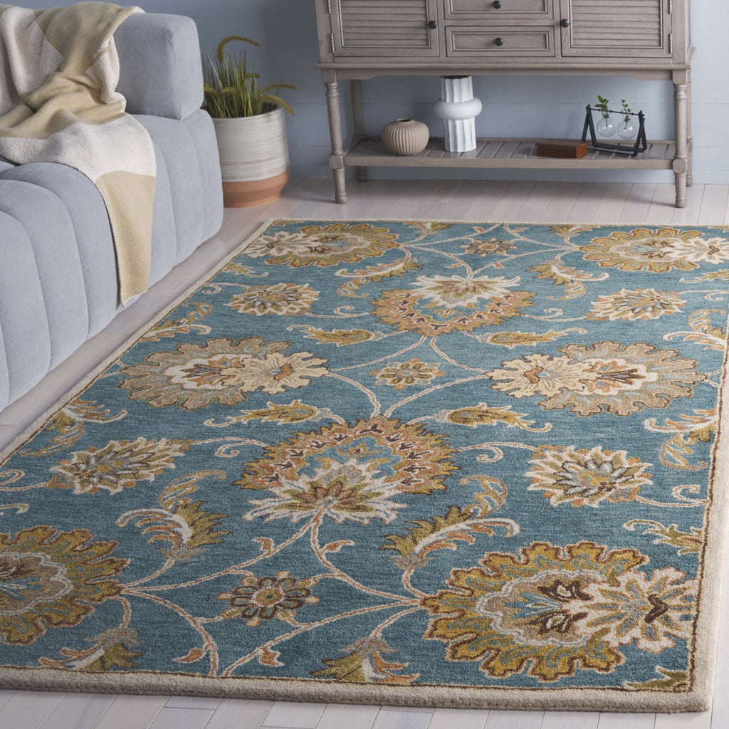 Safavieh Heritage HG553M Blue / Yellow Area Rug Room Scene Feature