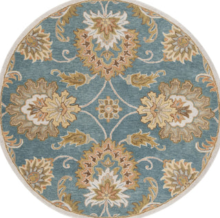 Safavieh Heritage HG553M Blue / Yellow Area Rug Round