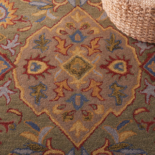 Safavieh Heritage HG653B Green / Yellow Area Rug Detail