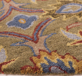 Safavieh Heritage HG653B Green / Yellow Area Rug Detail