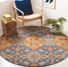 Safavieh Heritage HG653M Navy / Gold Area Rug Room Scene