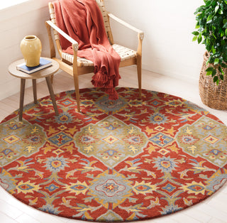 Safavieh Heritage HG653Q Red / Green Area Rug Room Scene