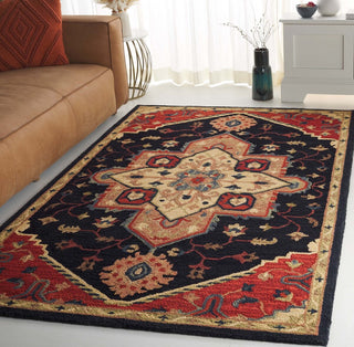 Safavieh Heritage HG929N Navy / Red Area Rug Room Scene Feature