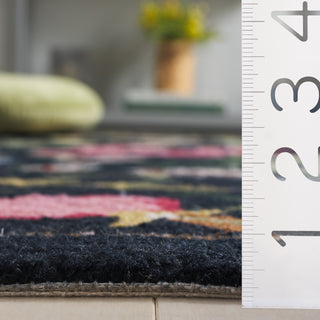 Safavieh Chelsea HK335Z Black / Pink Area Rug Detail