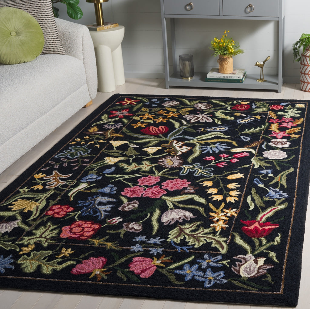 Safavieh Chelsea HK335Z Black / Pink Area Rug Room Scene Feature