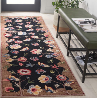 Safavieh Chelsea HK337Z Black / Brown Area Rug Room Scene Feature