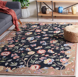 Safavieh Chelsea HK337Z Black / Brown Area Rug Room Scene Feature