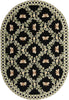 Safavieh Chelsea HK55B Black Area Rug Oval