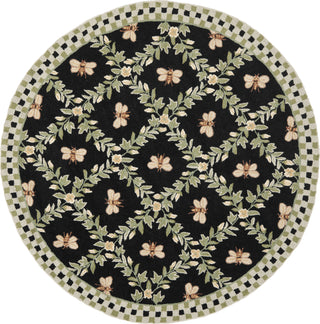 Safavieh Chelsea HK55B Black Area Rug Round