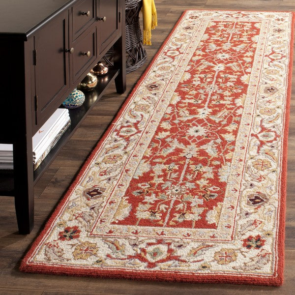 Safavieh Chelsea HK751A Red / Ivory Area Rug Room Scene Feature