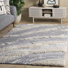 Safavieh Hi-lo Shag HLS204 Grey / Light Beige Area Rug Room Scene Feature