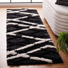 Safavieh Hi-lo Shag HLS206 Charcoal / Ivory Area Rug Room Scene Feature