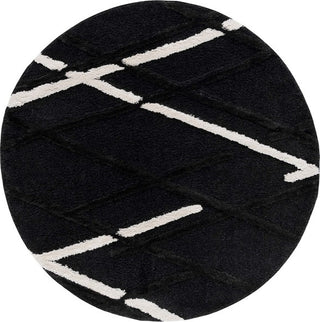 Safavieh Hi-lo Shag HLS206 Charcoal / Ivory Area Rug