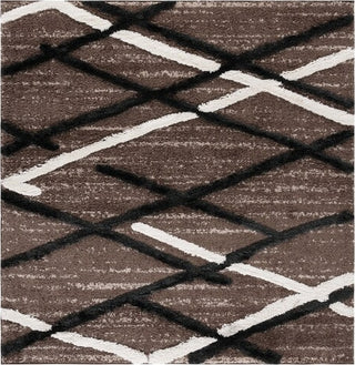 Safavieh Hi-lo Shag HLS206 Brown / Ivory Charcoal Area Rug