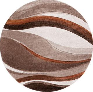 Safavieh Hollywood HLW766B Beige / Brown Area Rug Round