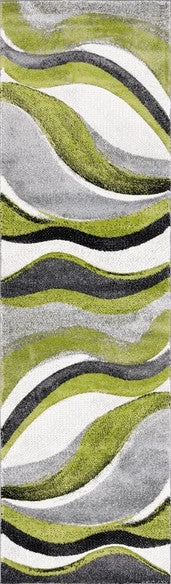 Safavieh Hollywood HLW766Y Grey / Green Area Rug Runner