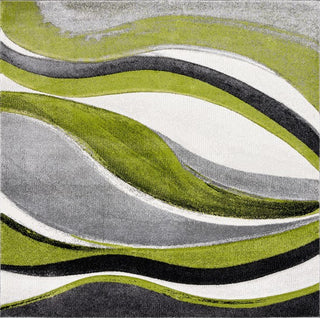 Safavieh Hollywood HLW766Y Grey / Green Area Rug Square