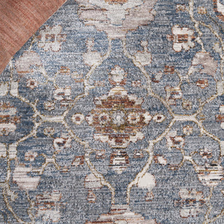 Safavieh Heirloom HRL720F Grey / Blue Rust Area Rug Detail