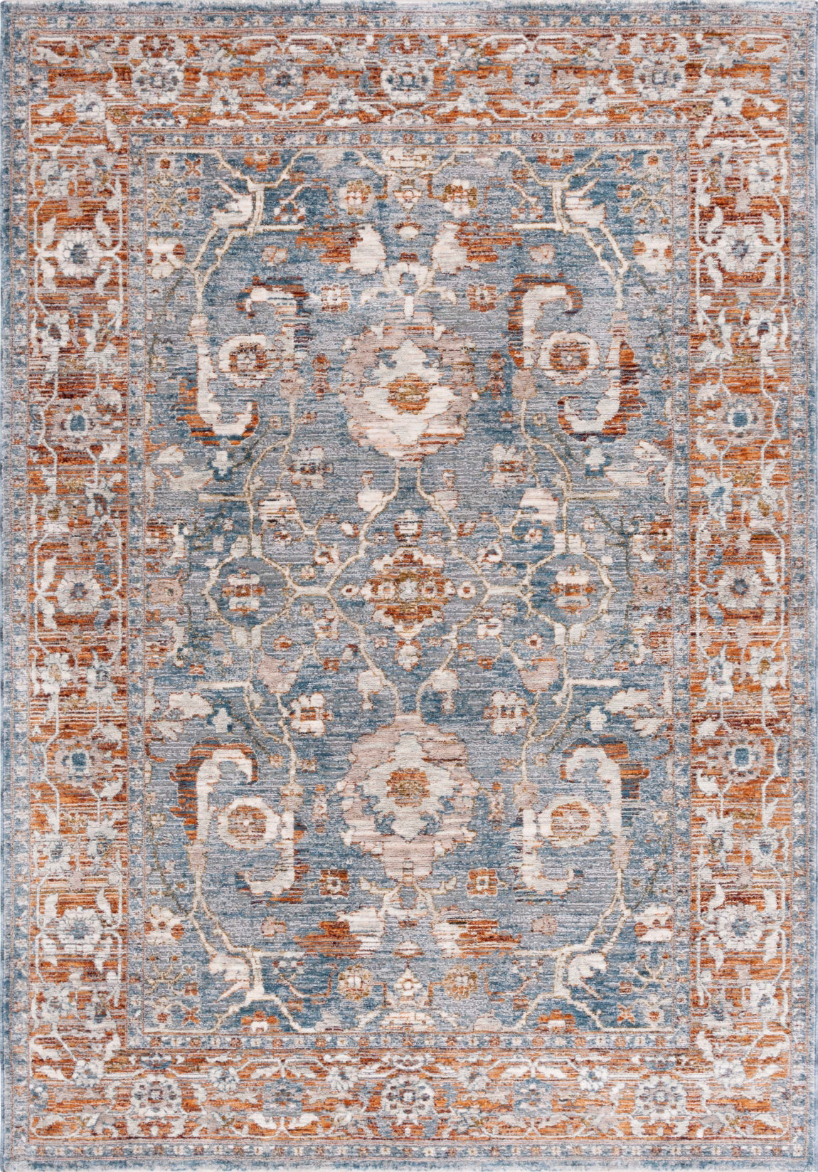 Safavieh Heirloom HRL720F Grey / Blue Rust Area Rug main image