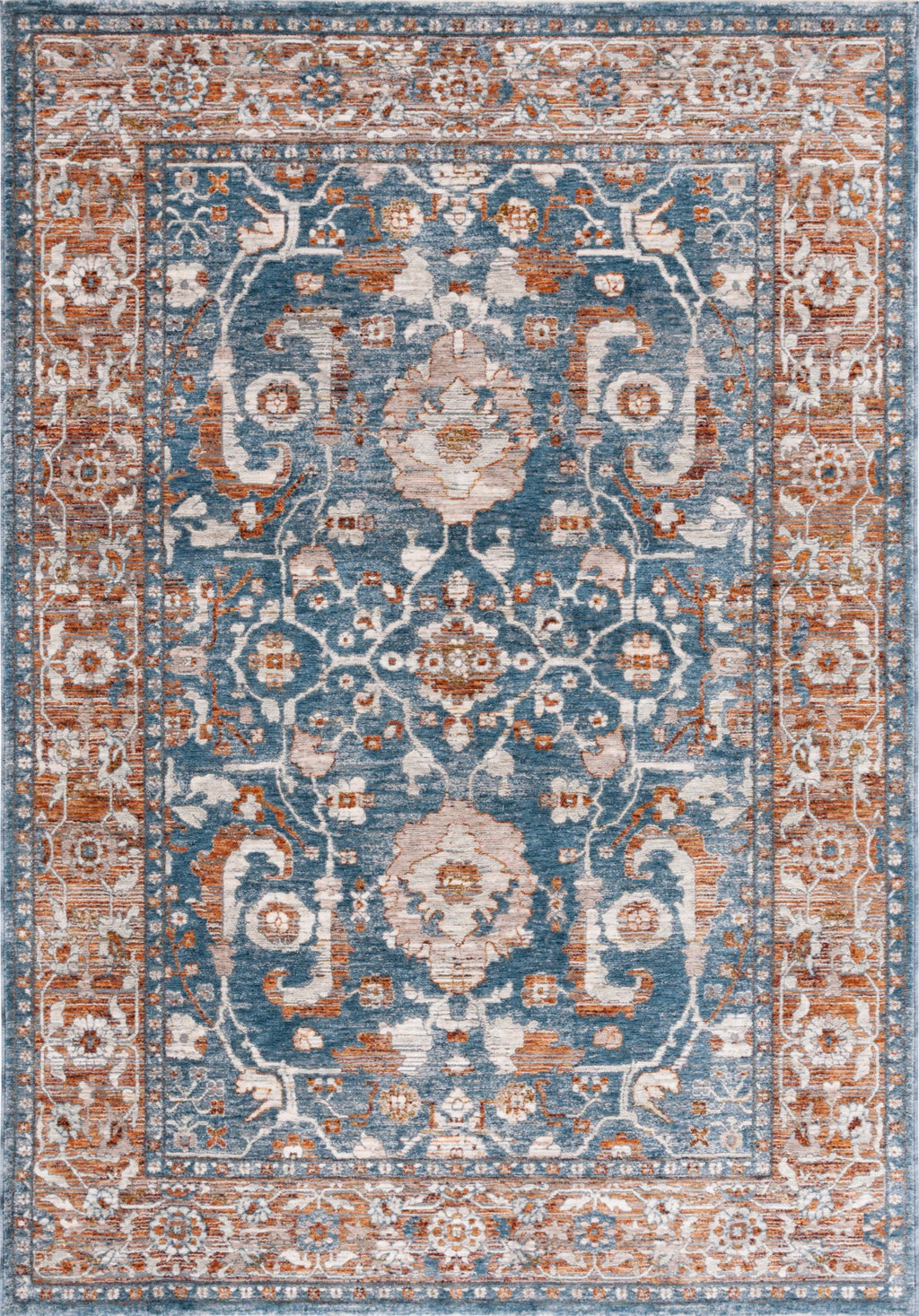 Safavieh Heirloom HRL720M Blue / Rust Area Rug – Incredible Rugs and Decor