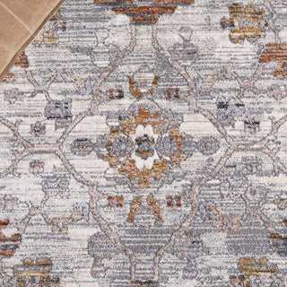 Safavieh Heirloom HRL724A Ivory Grey / Rust Area Rug Detail