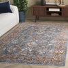 Safavieh Heirloom HRL728F Grey / Blue Rust Area Rug Room Scene Feature