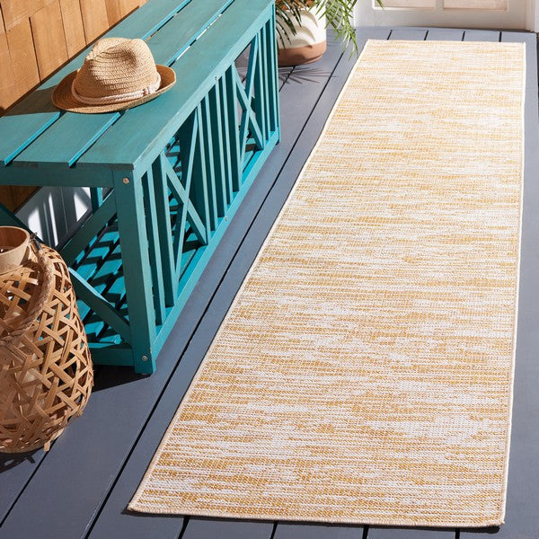 Safavieh Hampton HTN238 Yellow Area Rug Room Scene Feature