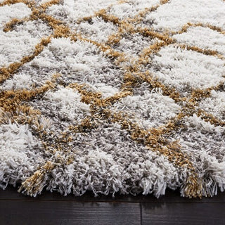 Safavieh Horizon Shag HZN894D Ivory / Gold Area Rug Detail