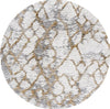 Safavieh Horizon Shag HZN894D Ivory / Gold Area Rug Round