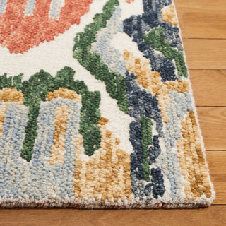 Safavieh Ikat IKT151Y Green / Rust Area Rug Detail