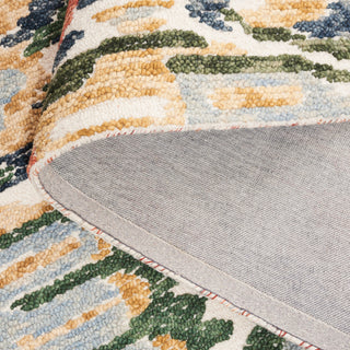 Safavieh Ikat IKT151Y Green / Rust Area Rug Fold