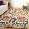 Safavieh Ikat IKT151Y Green / Rust Area Rug Room Scene