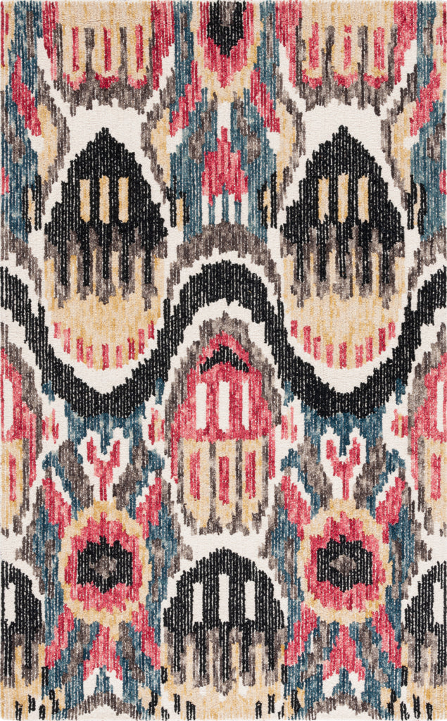 Safavieh Ikat IKT152Z Black / Red Area Rug main image