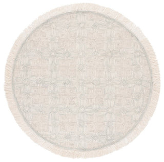 Safavieh Ikat IKT805B Ivory / Light Blue Area Rug Round